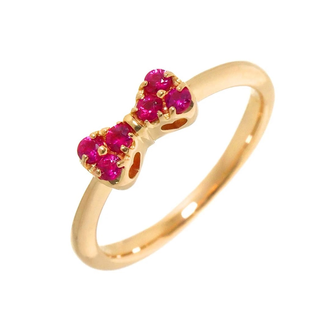 PONTE VECCHIO RUBY RING 18K PG: Ponte Vecchio Ruby Ring 18K PG Brand: Ponte Vecchio Type: Ring Material: 750 Pink Gold , Main Stone/Creation Ruby Color: Pink Gold Size: 2.5 (US) Accessories: None Accessories Notice: When purchasing
