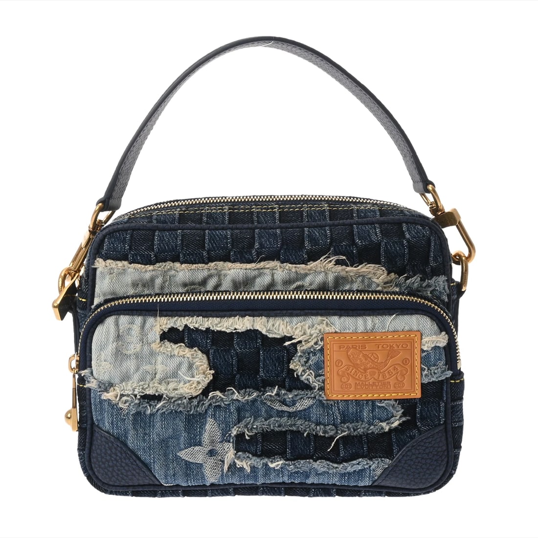 LOUIS VUITTON NILE STAINLESS STEEL SHOULDER BAG: LOUIS VUITTON Nile Stainless Steel Shoulder Bag Brand: LOUIS VUITTON Type: Shoulder Bag Material: Monogram Other Denim Color: blue Size: H:about 6.7inch W:about 9.4inch D:about 1.2inch Accessories
