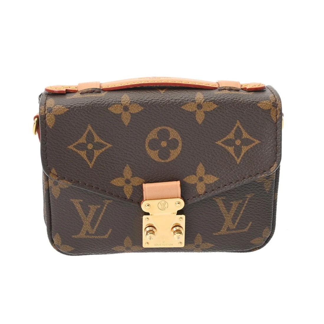 LOUIS VUITTON MICROMETIS MONOGRAM CANVAS BROWN: LOUIS VUITTON micrometis Monogram canvas Brown Brand: LOUIS VUITTON Type: Shoulder Bag Material: Monogram canvas Color: Brown Size: H:about 3.5inch W:about 5.1inch D:about 1.6inch Accessories: Non