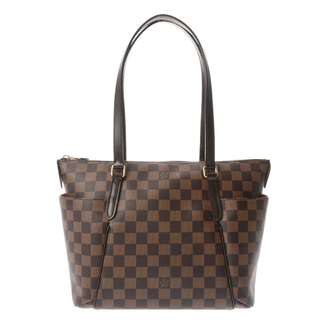 LOUIS VUITTON TOTALLY PM CANVAS BROWN TOTE BAG: LOUIS VUITTON Totally PM canvas Brown Tote Bag Brand: LOUIS VUITTON Type: Tote Bag Material: Damier canvas Color: Brown Size: H:about 9.4inch W:about 11.0inch bottom D:about 5.1inch Accessories: N