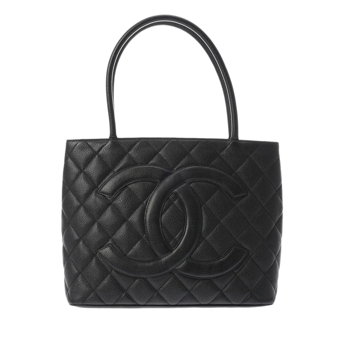 CHANEL RE-ISSUE TOTE MATRASSE CAVIARSKIN BLACK TOTE BAG: CHANEL Re-issue Tote Matrasse Caviarskin black Tote Bag Brand: CHANEL Type: Tote Bag Material: Caviarskin Color: black Size: H:about 9.1inch W:about 11.6inch (Bottom) D:about 5.7inch Accessories: