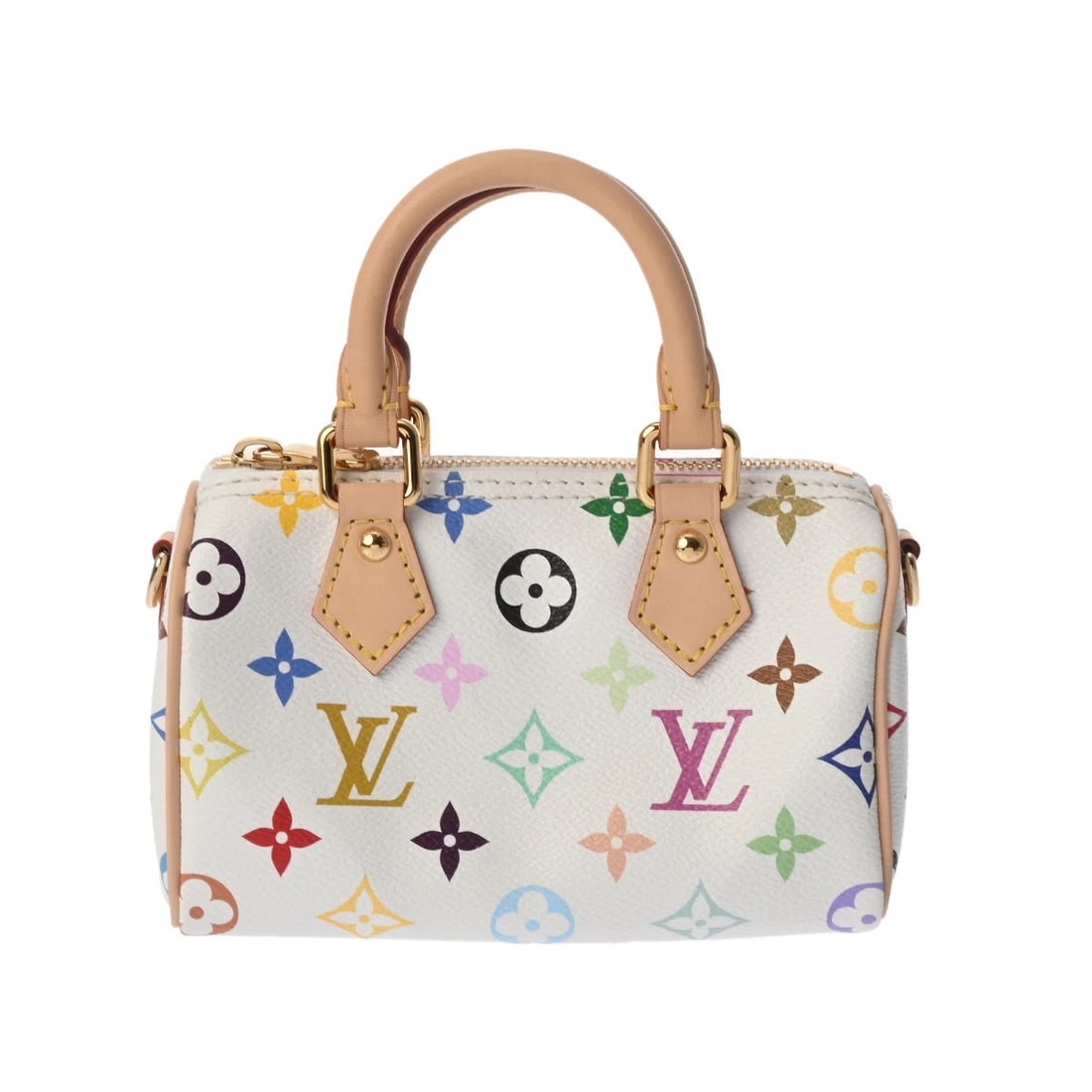 LOUIS VUITTON LVXTM NANO SPEEDY 2WAY MONOGRAM CANVAS: LOUIS VUITTON LVxTM Nano Speedy 2WAY Monogram canvas Brand: LOUIS VUITTON Type: Shoulder Bag Material: Monogram canvas Color: multicolor Size: H:about 3.9inch W:about 6.3inch (Bottom) D:about 2.8inch 