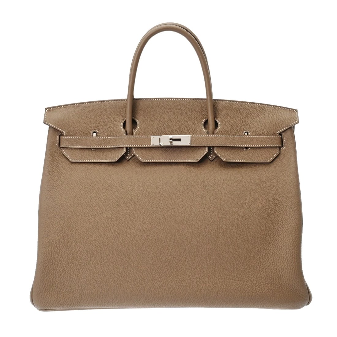 HERMES BIRKIN 40 TOGO ETOPE UNISEX HANDBAG: HERMES Birkin 40 Togo Etope unisex Handbag Brand: HERMES Type: Handbag Material: Togo Color: Etope Size: H:about 11.4inch W:about 15.7inch (Bottom) D:about 8.3inch (Bottom) Accessories: None <