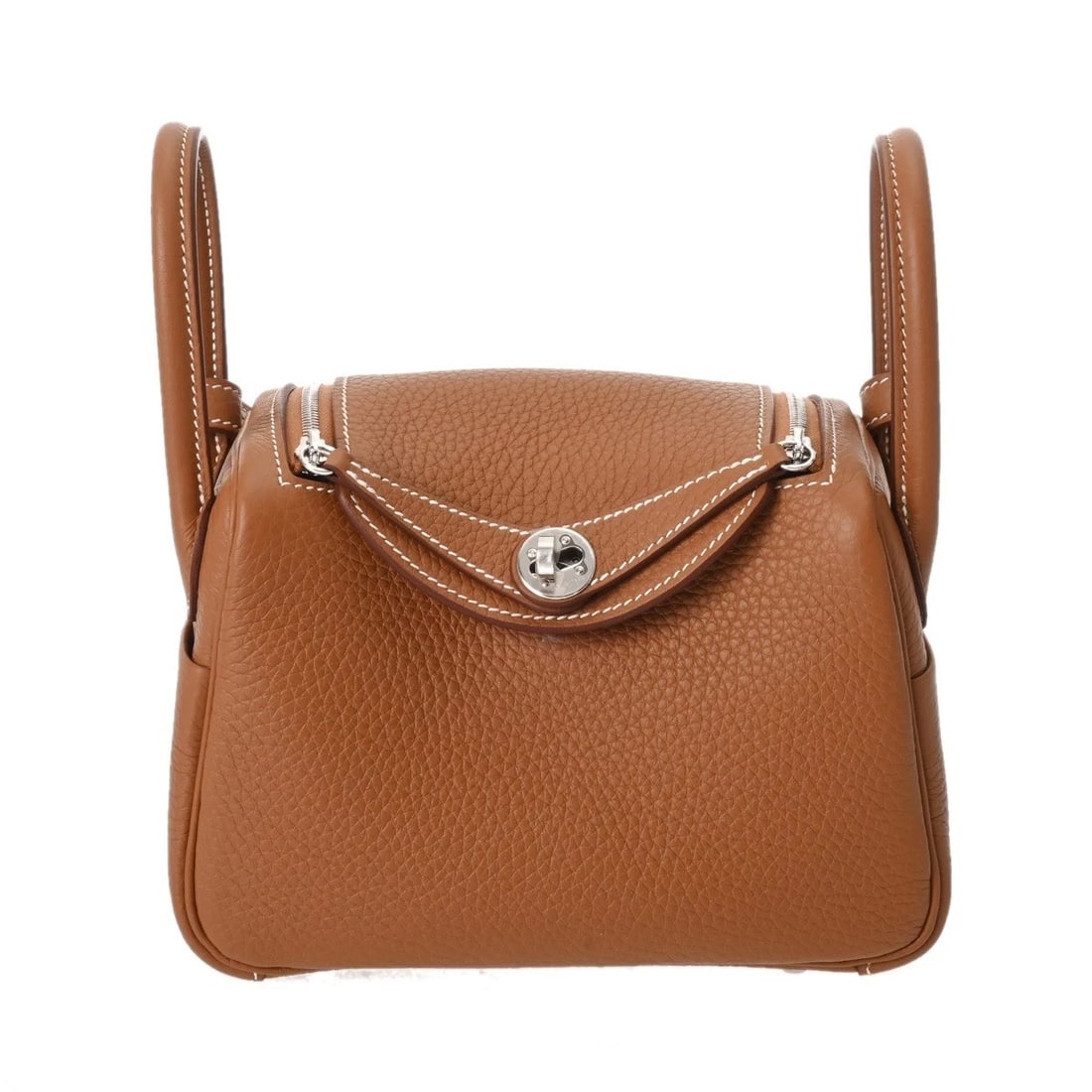 HERMES LINDY MINI 2 TAURILLON CLEMENCE GOLD SHOULDER BAG (1 of 6)