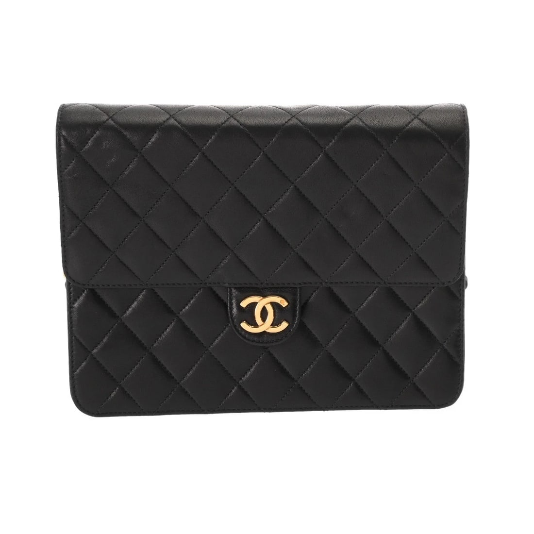 CHANEL PUSH LOCK CHAINSHOULDER BLACK SHOULDER BAG: CHANEL Push Lock ChainShoulder black Shoulder Bag Brand: CHANEL Type: Shoulder Bag Material: lambskin Color: black Size: H:about 6.7inch W:about 8.7inch D:about 2.0inch Accessories: None A
