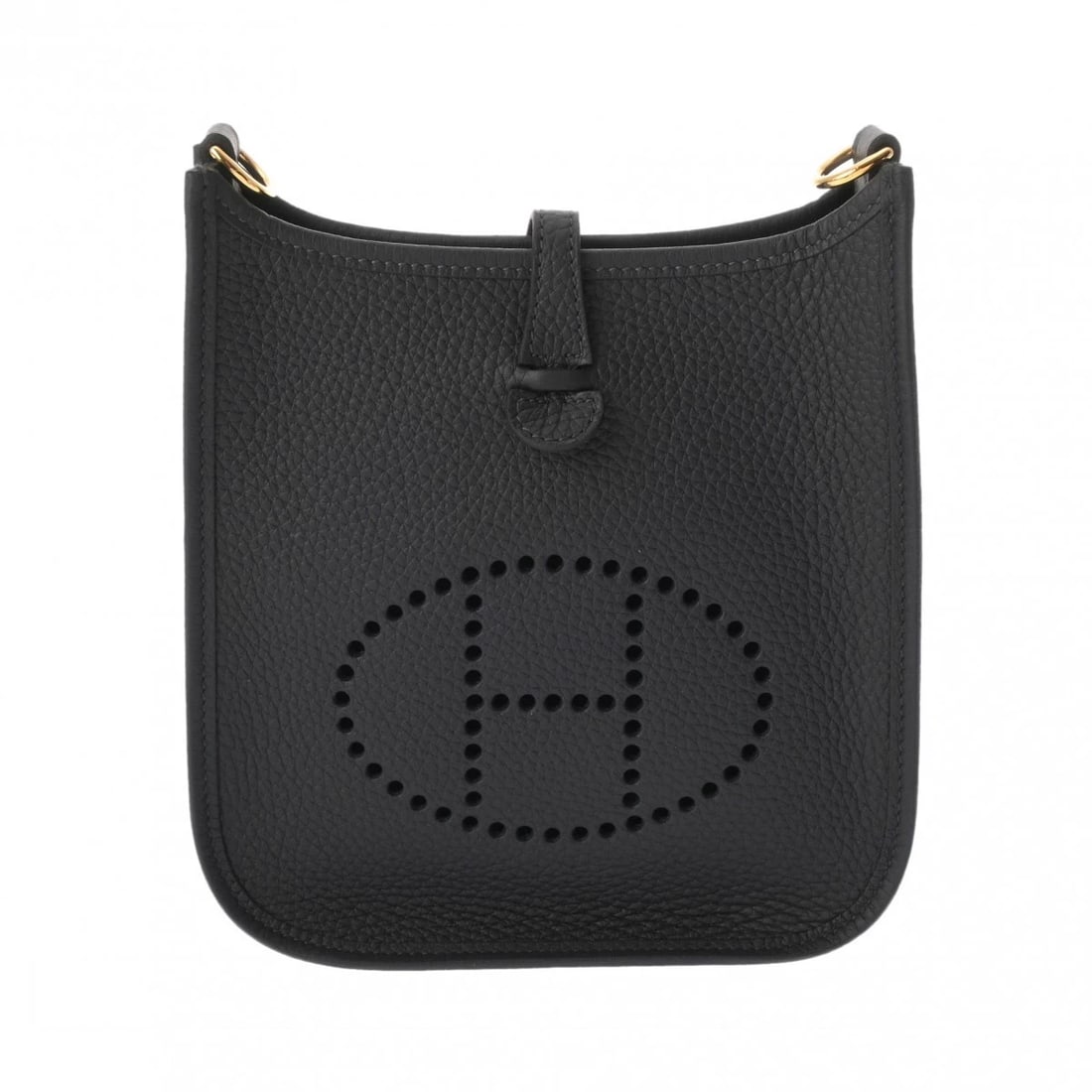 HERMES EVELYN TPM AMAZON TAURILLON CLEMENCE CAVAN SHOULDER BAG: HERMES Evelyn TPM Amazon Taurillon Clemence Cavan Shoulder Bag Brand: HERMES Type: Shoulder Bag Material: Taurillon Clemence Color: Cavan Size: H:about 6.9inch (Center) W:about 6.9inch (maximum)