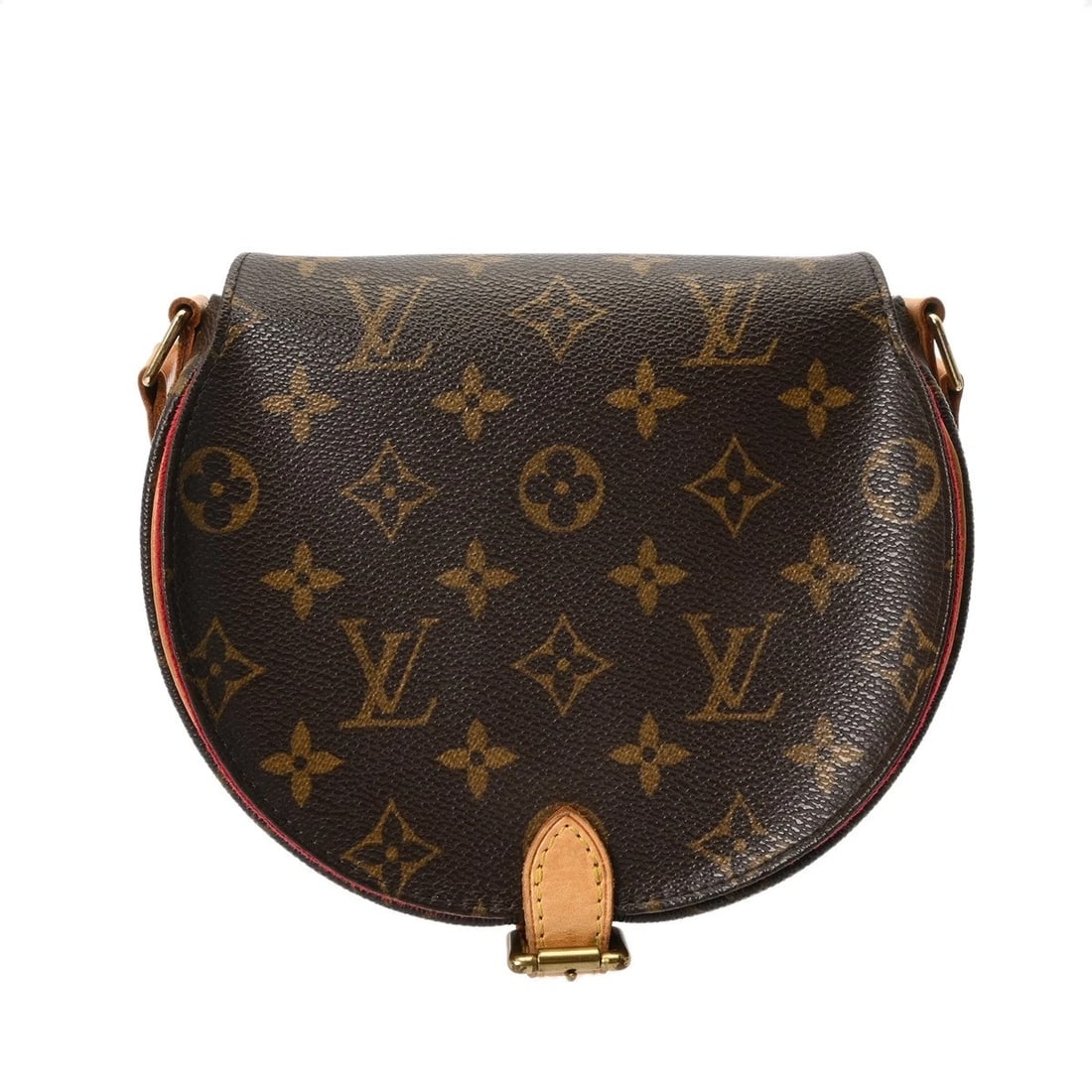 LOUIS VUITTON TAMBURAN MONOGRAM SHOULDER BAG: LOUIS VUITTON Tamburan Monogram Shoulder Bag Brand: LOUIS VUITTON Type: Shoulder Bag Material: Monogram canvas Color: Brown Size: H:about 6.1inch W:about 7.3inch (maximum) D:about 2.8inch Accessor