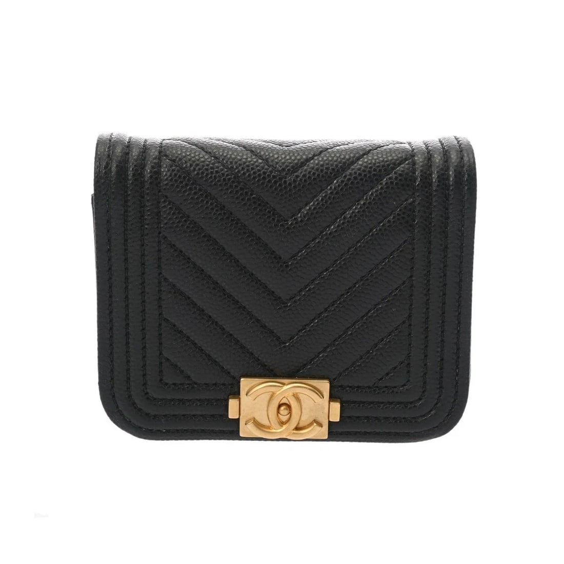 CHANEL MINI CHAIN POUCH CAVIARSKIN BLACK/GOLD METAL POUCH: CHANEL Mini Chain Pouch Caviarskin black/Gold Metal Pouch Brand: CHANEL Type: Pouch Material: Caviarskin Color: black Size: H:about 3.3inch W:about 3.7inch D:about 1.0inch Accessories: None