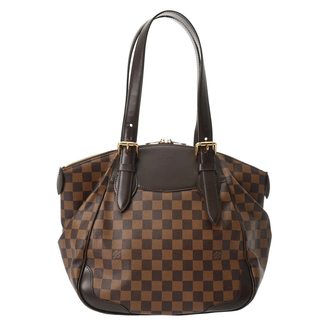 LOUIS VUITTON VERONA GM BROWN TOTE BAG: LOUIS VUITTON Verona GM Brown Tote Bag Brand: LOUIS VUITTON Type: Tote Bag Material: Damier canvas Color: Brown Size: H:about 11.8inch W:about 16.9inch (maximum) D:about 6.7inch Accessories: None