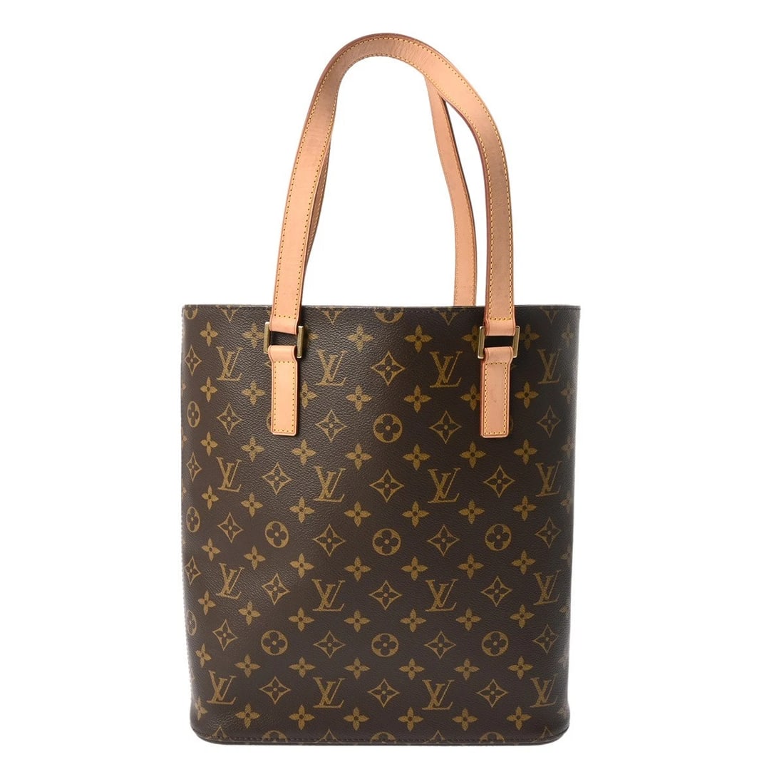 LOUIS VUITTON VAVAN GM MONOGRAM BROWN TOTE BAG: LOUIS VUITTON Vavan GM Monogram Brown Tote Bag Brand: LOUIS VUITTON Type: Tote Bag Material: Monogram canvas Color: Brown Size: H:about 12.6inch W:about 11.4inch (Bottom) D:about 4.1inch Accessori