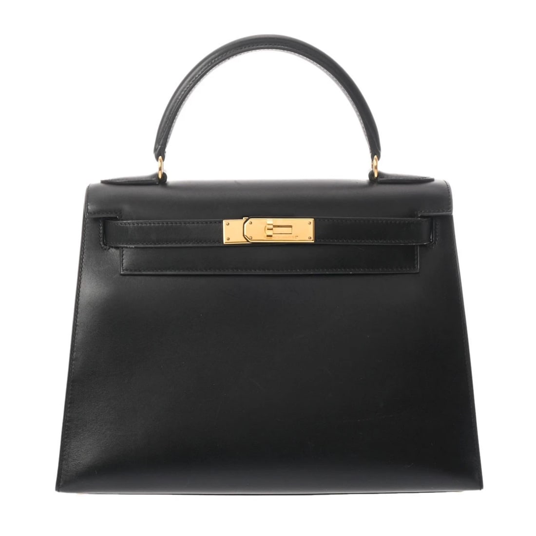 HERMES KELLY 28 OUTSIDE STITCH 2WAY HANDBAG: HERMES Kelly 28 Outside Stitch 2WAY Handbag Brand: HERMES Type: Handbag Material: Box scarf Color: black Size: H:about 8.7inch W:about 11.4inch D:about 4.5inch Accessories: None Accessorie