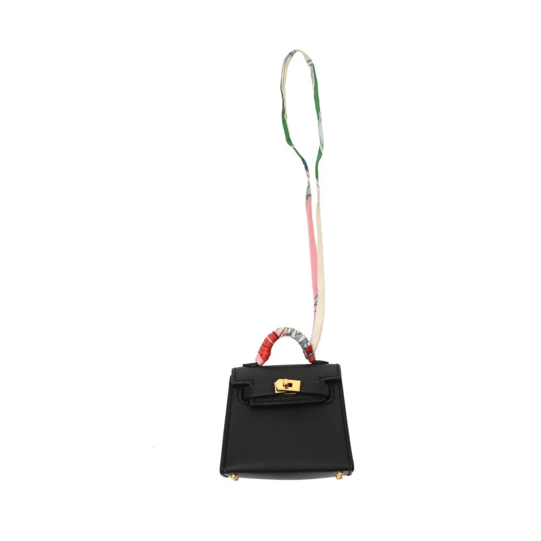 HERMES KELLY TWILLY BLACK BAG CHARM: HERMES Kelly Twilly black Bag charm Brand: HERMES Type: Bag charm Material: Vaux Tadelakt Color: black Size: Total Length:9.1inch H:about 3.0inch (Center) W:about 2.6inch (Bottom) Accessories: Non