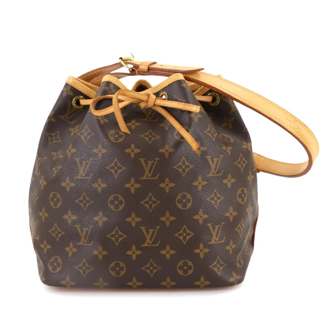 LOUIS VUITTON MONOGRAM PETIT NOE SHOULDER BAG: LOUIS VUITTON Monogram Petit Noe Shoulder Bag Brand: LOUIS VUITTON Type: Shoulder Bag Material: Monogram Canvas Color: Monogram Size: W 9.45 inch, H 10.24 inch, D 7.09 inch Accessories: None