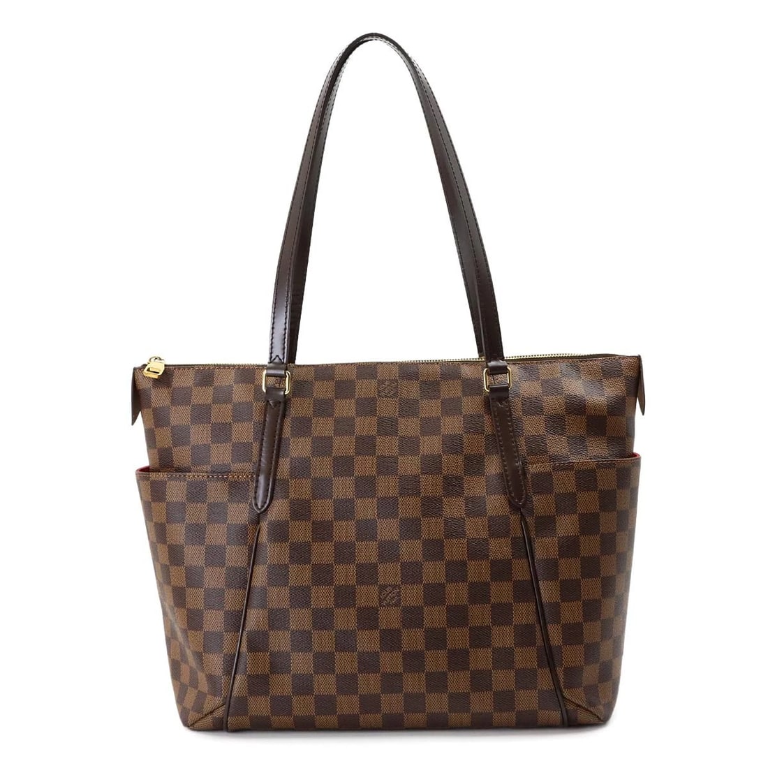 LOUIS VUITTON DAMIER TOTALLY MM TOTE BAG: LOUIS VUITTON Damier Totally MM Tote Bag Brand: LOUIS VUITTON Type: Tote Bag Material: Damier Canvas Color: Ebene Size: W 12.80 inch, H 11.81 inch, D 5.91 inch Accessories: None Accessories Notice: