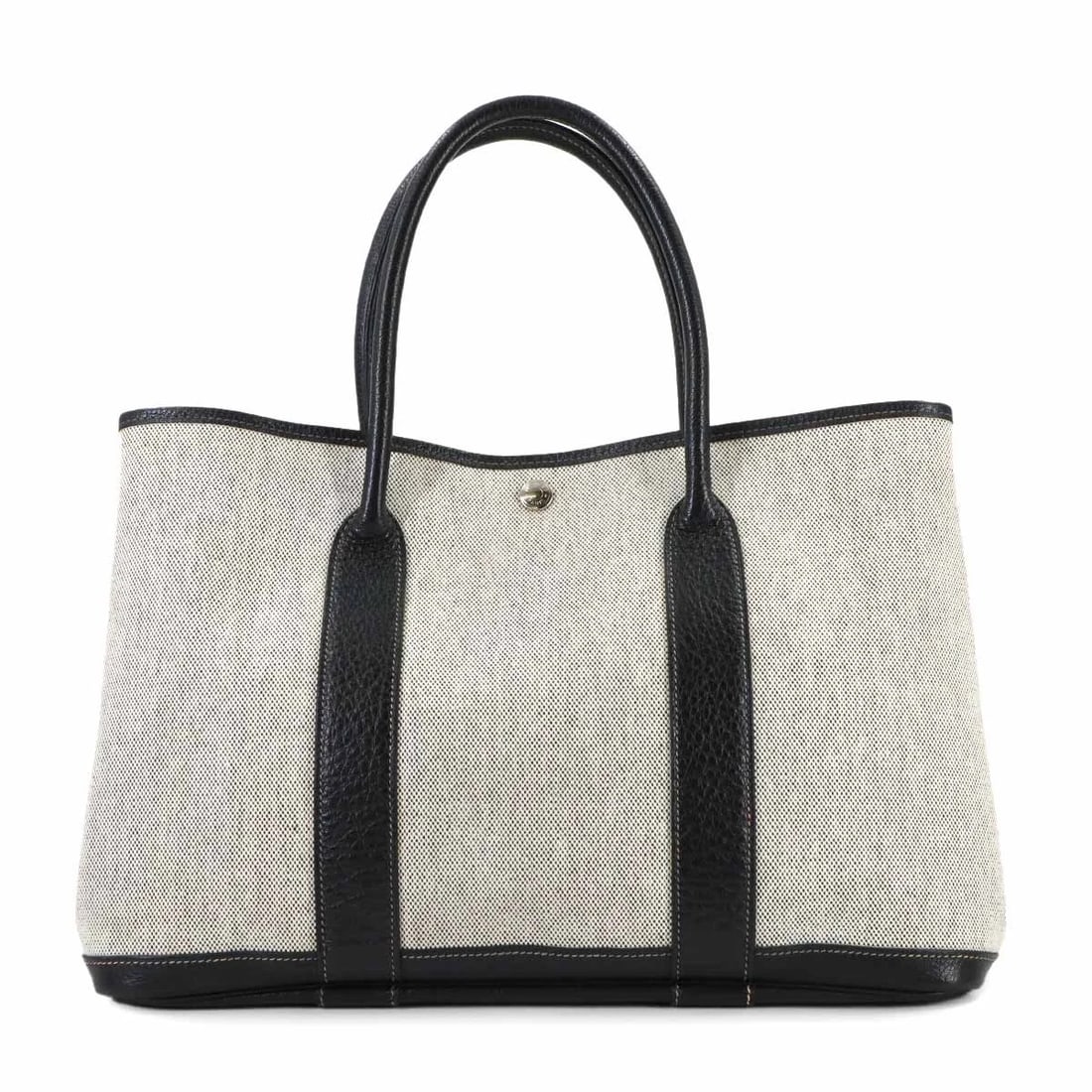 HERMES GARDEN PARTY PM TOTE BAG TOILE H NEGONDA: HERMES Garden Party PM Tote Bag Toile H Negonda Brand: HERMES Type: Tote Bag Material: Toile H , Negonda Color: Black , Gray Size: W 14.17 inch, H 9.84 inch, D 6.89 inch Accessories: None