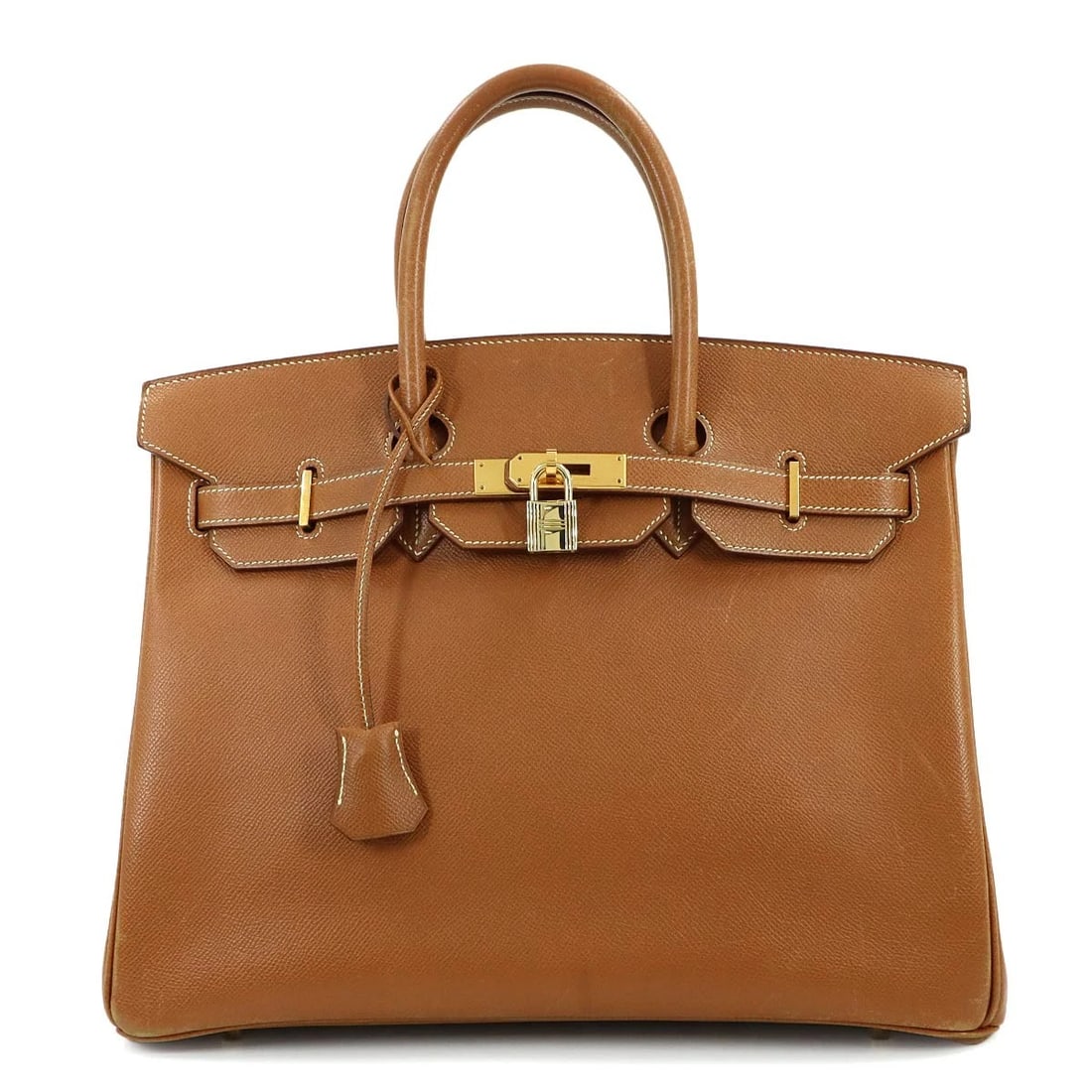HERMES BIRKIN 35 COUCHEVEL EPSOM GOLD HAND BAG: HERMES Birkin 35 Couchevel Epsom Gold Hand Bag Brand: HERMES Type: Hand Bag Material: Couchevel (Epsom) Color: Gold Size: W 13.58 inch, H 11.02 inch, D 7.09 inch Accessories: None Accessor