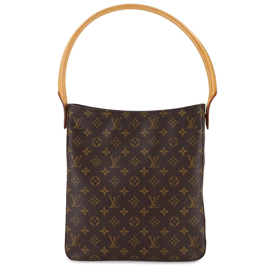 LOUIS VUITTON MONOGRAM LOOPING GM SHOULDER BAG BROWN: LOUIS VUITTON Monogram Looping GM Shoulder Bag Brown Brand: LOUIS VUITTON Type: Shoulder Bag Material: Monogram Canvas Color: Monogram Size: W 11.22 inch, H 12.60 inch, D 4.33 inch Accessories: No