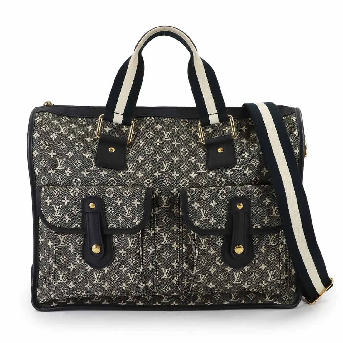 LOUIS VUITTON MARIE KATE 48 TOTE SHOULDER BAG: LOUIS VUITTON Marie Kate 48 Tote Shoulder Bag Brand: LOUIS VUITTON Type: Tote Bag / Shoulder Bag Material: Monogram Mini Canvas , Leather Color: Noir Size: W 15.35 inch, H 11.42 inch, D 5.31 inch