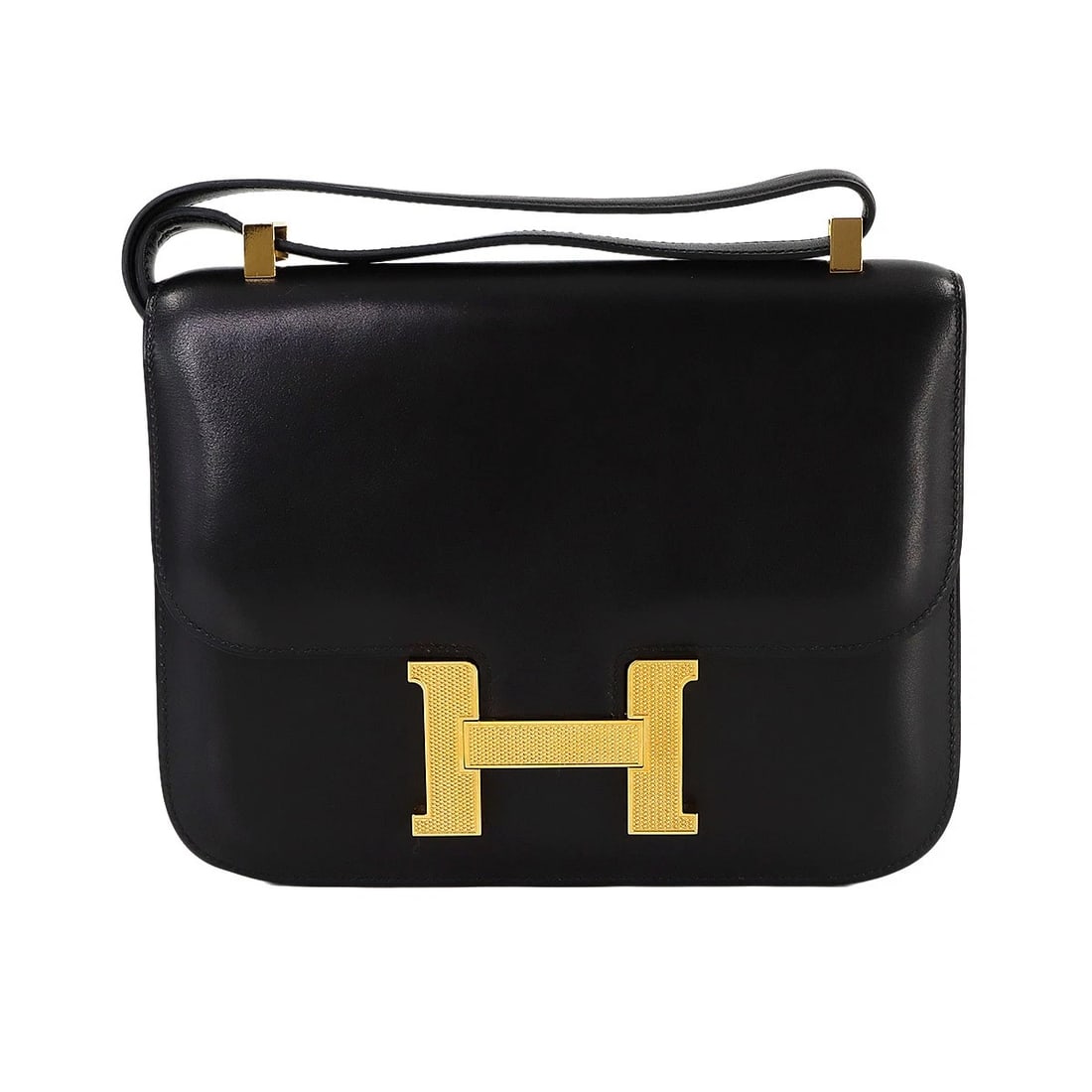 HERMES CONSTANCE 23 SHOULDER BAG BOX CALF: HERMES Constance 23 Shoulder Bag Box Calf Brand: HERMES Type: Shoulder Bag Material: Box Calf Color: Black Size: W 9.06 inch, H 6.69 inch, D 1.57 inch Accessories: None Accessories Notice: