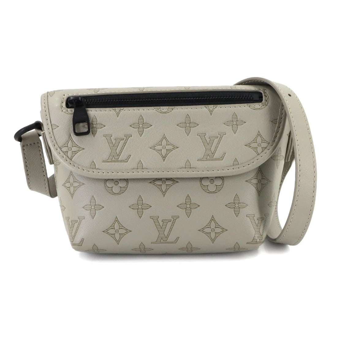 LOUIS VUITTON SHADOW PULSE WEARABLE WALLET SHOULDER BAG: LOUIS VUITTON Shadow Pulse Wearable Wallet Shoulder Bag Brand: LOUIS VUITTON Type: Shoulder Bag Material: Monogram Shadow Leather Color: Gray Size: W 6.10 inch, H 5.71 inch, D 1.97 inch Accessorie