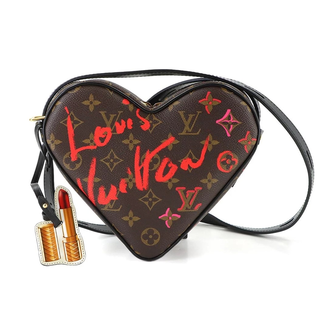 LOUIS VUITTON SAC COEUR FALL IN LOVE HEART SHOULDER BAG: LOUIS VUITTON Sac Coeur Fall in Love Heart Shoulder Bag Brand: LOUIS VUITTON Type: Shoulder Bag Material: Monogram Canvas Color: Monogram Size: W 8.66 inch, H 7.87 inch, D 2.76 inch Accessories: N