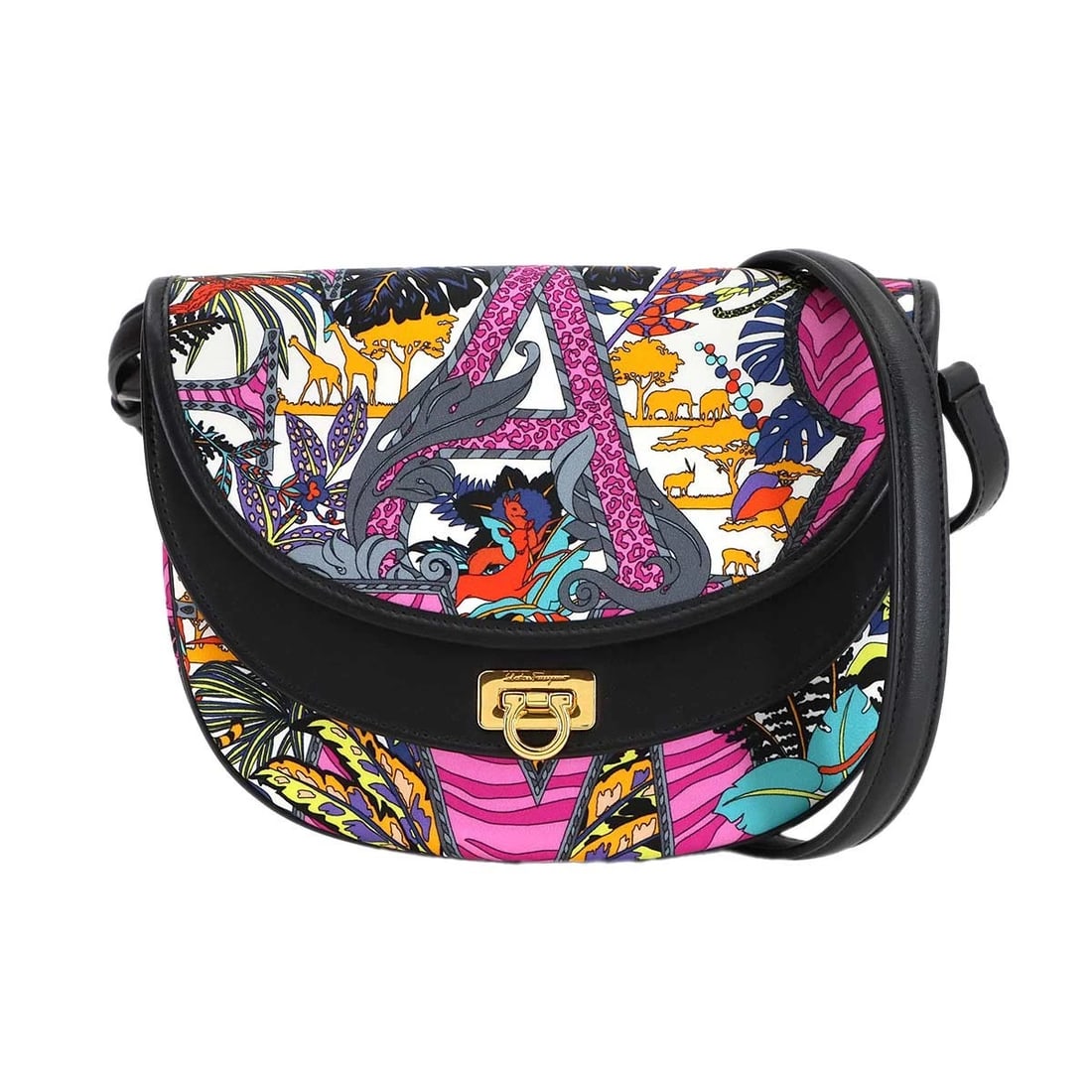 SALVATORE FERRAGAMO SHOULDER BAG NYLON LEATHER: Salvatore Ferragamo Shoulder Bag Nylon Leather Brand: Salvatore Ferragamo Type: Shoulder Bag Material: Nylon , Leather Color: Multicolor , Black Size: W 7.68 inch, H 6.30 inch, D 1.57 inch Accesso