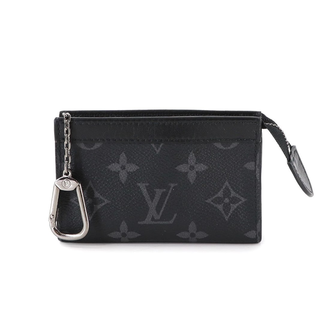 LOUIS VUITTON MONOGRAM ECLIPSE POCHETTE CLES VOYAGE: LOUIS VUITTON Monogram Eclipse Pochette Cles Voyage Brand: LOUIS VUITTON Type: Coin Case Material: Monogram Eclipse Canvas Color: Monogram Eclipse Size: W 4.72 inch, H 2.76 inch, D 1.18 inch Acces