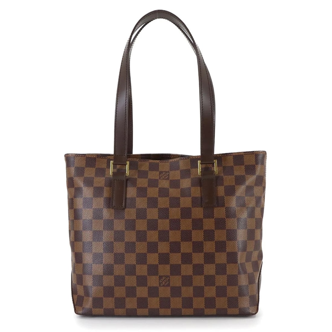 LOUIS VUITTON DAMIER CABAS PIANO SPO TOTE BAG: LOUIS VUITTON Damier Cabas Piano SPO Tote Bag Brand: LOUIS VUITTON Type: Tote Bag Material: Damier Canvas Color: Ebene Size: W 10.83 inch, H 9.65 inch, D 4.72 inch Accessories: None Access