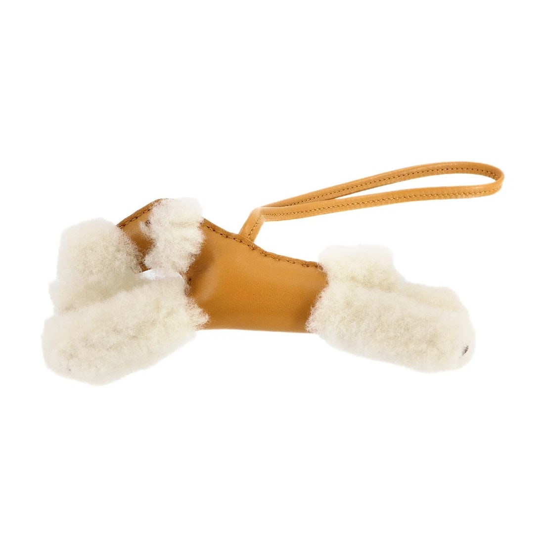 HERMES BUDY DOG BAG CHARM AGNEAU MILO MOUTON: HERMES Budy Dog Bag Charm Agneau Milo Mouton Brand: HERMES Type: Bag Charm Material: Agneau Milo , Mouton Color: Sesame Size: W5.7 x H3 inch strap: 5.9inch Accessories: None Accessories No