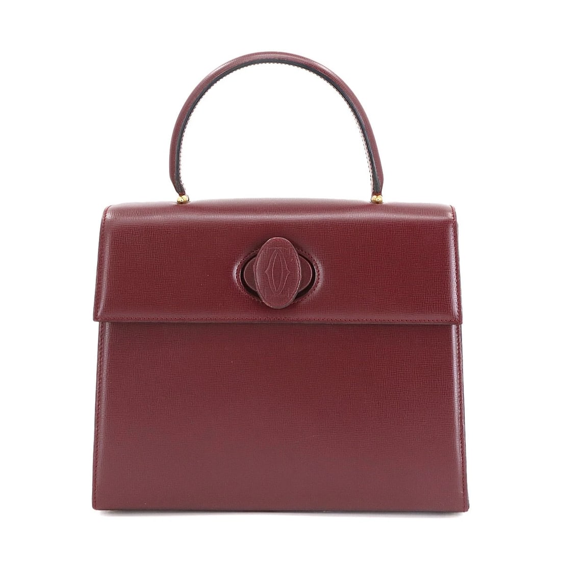 CARTIER MUST HAND BAG LEATHER BORDEAUX PURSE: Cartier Must Hand Bag Leather Bordeaux Purse Brand: Cartier Type: Hand Bag Material: Leather Color: Bordeaux Size: W 11.02 inch, H 8.66 inch, D 3.54 inch Accessories: None Accessories Noti