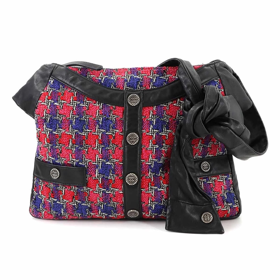 CHANEL GIRLCHANEL SHOULDER BAG TWEED LEATHER: CHANEL Girlchanel Shoulder Bag Tweed Leather Brand: CHANEL Type: Shoulder Bag Material: Multicolor , Black Color: Multicolor , Black Size: W 13.39 inch, H 10.24 inch, D 1.57 inch Accessories: None