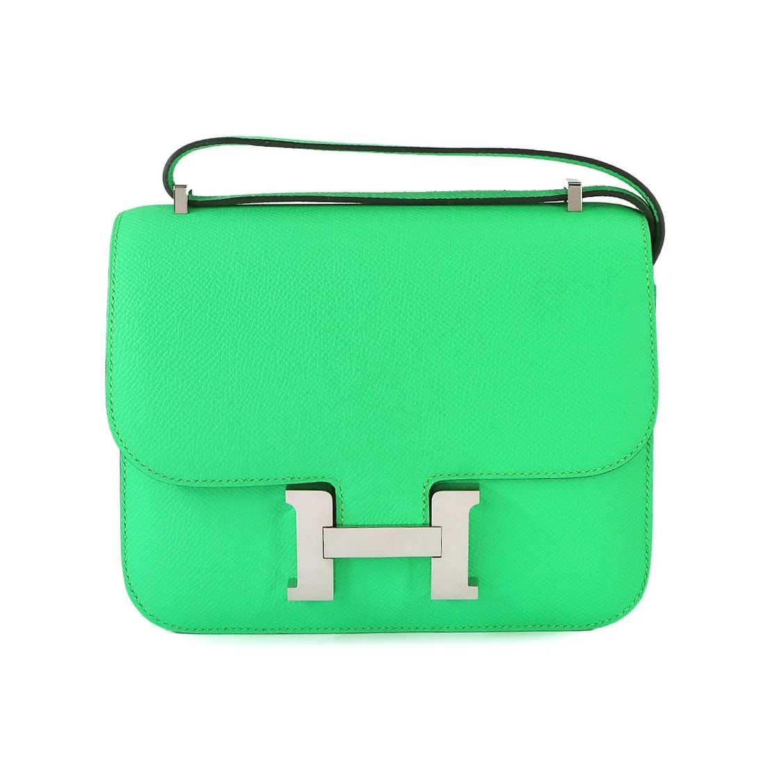 HERMES CONSTANCE 3 MINI 18 MIROIR SHOULDER BAG: HERMES Constance 3 Mini 18 Miroir Shoulder Bag Brand: HERMES Type: Shoulder Bag Material: Epsom Color: Vert comics Size: W 7.28 inch, H 5.91 inch, D 1.97 inch Accessories: None Accessories