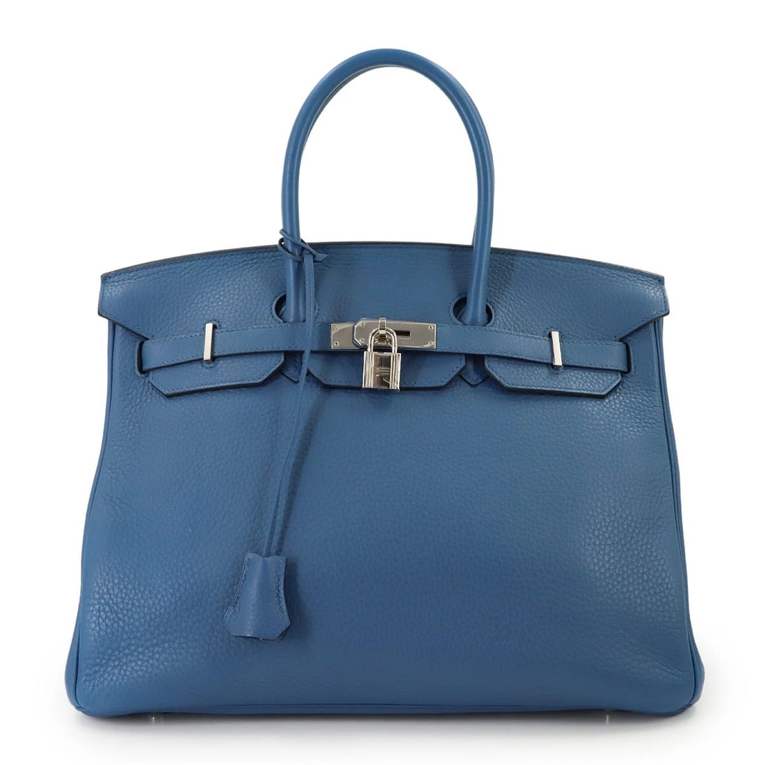 HERMES BIRKIN 35 VEAU TOGO AZUR HAND BAG: HERMES Birkin 35 Veau Togo Azur Hand Bag Brand: HERMES Type: Hand Bag Material: Veau Togo Color: Azur Size: W 13.78 inch, H 11.22 inch, D 7.28 inch Accessories: None Accessories Notice: Wh