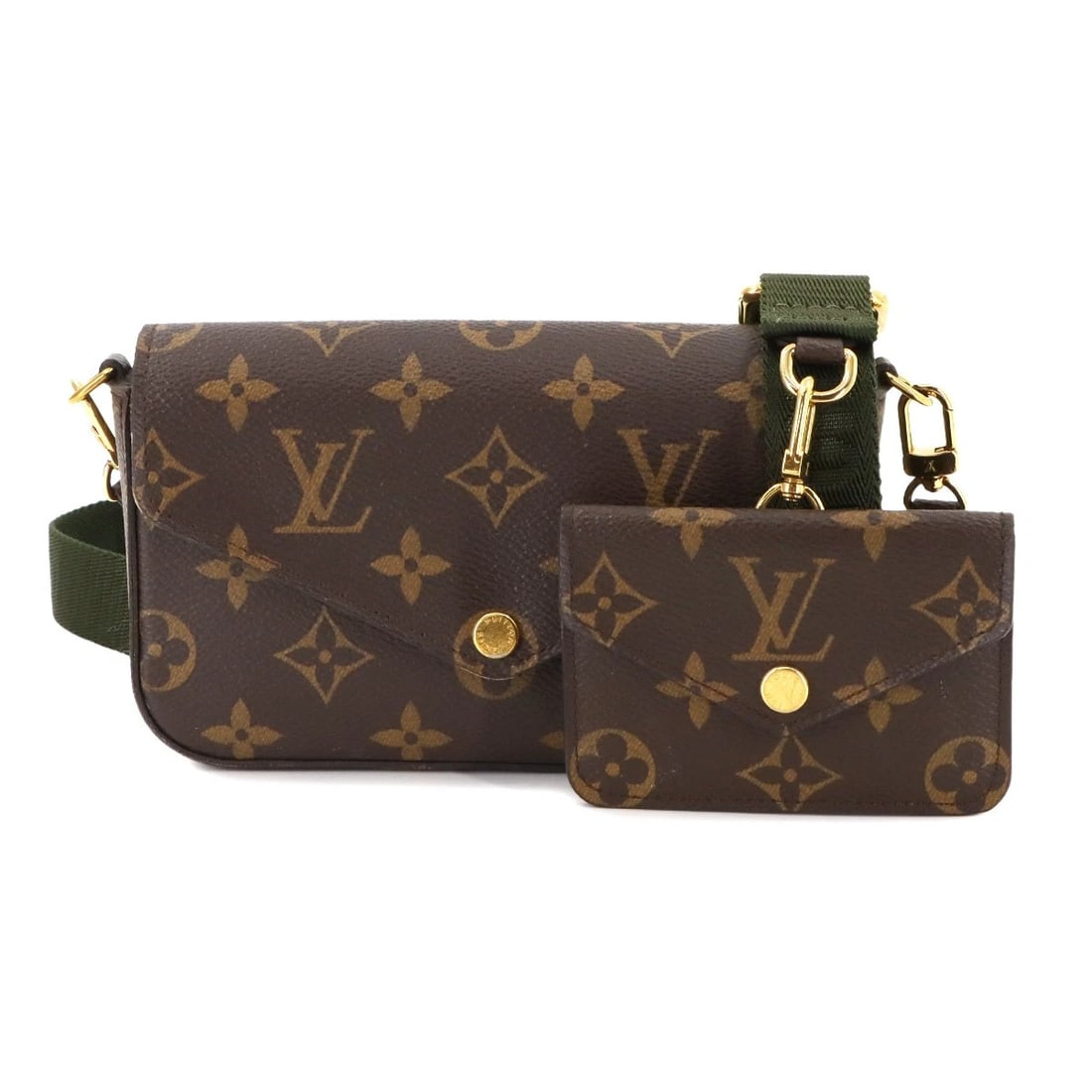 LOUIS VUITTON MONOGRAM MULTI POCHETTE FELICIE SHOULDER BAG: LOUIS VUITTON Monogram Multi Pochette Felicie Shoulder Bag Brand: LOUIS VUITTON Type: Shoulder Bag Material: Monogram Canvas Color: Monogram Size: W 6.69 inch, H 4.13 inch, D 1.38 inch Accessories