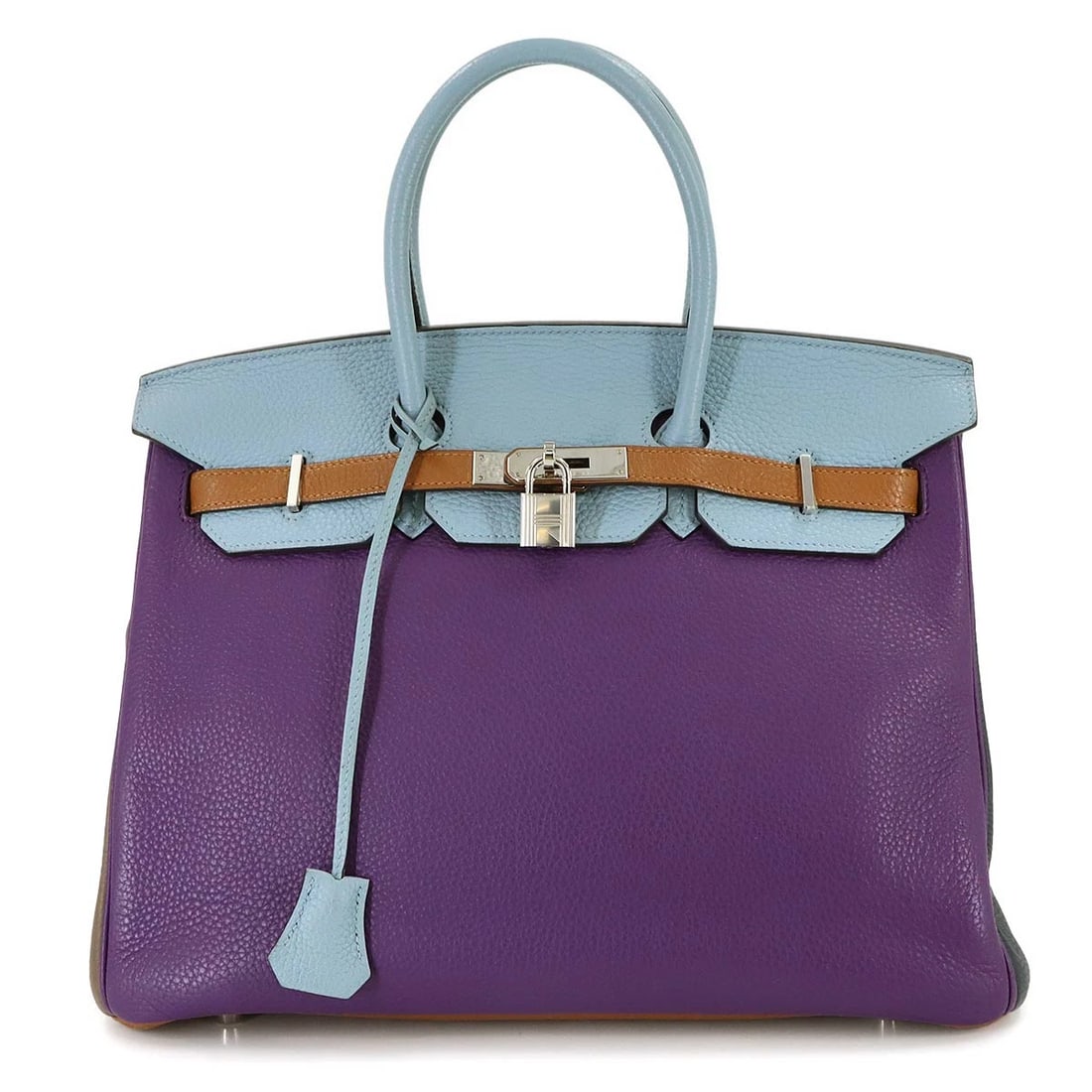 HERMES BIRKIN 35 ARLEQUIN HAND BAG TAURILLON CLEMENCE: HERMES Birkin 35 Arlequin Hand Bag Taurillon Clemence Brand: HERMES Type: Hand Bag Material: Taurillon Clemence Color: Ultra Violet , Etain , Etope , Gold , etc Size: W 13.98 inch, H 10.24 inch, D