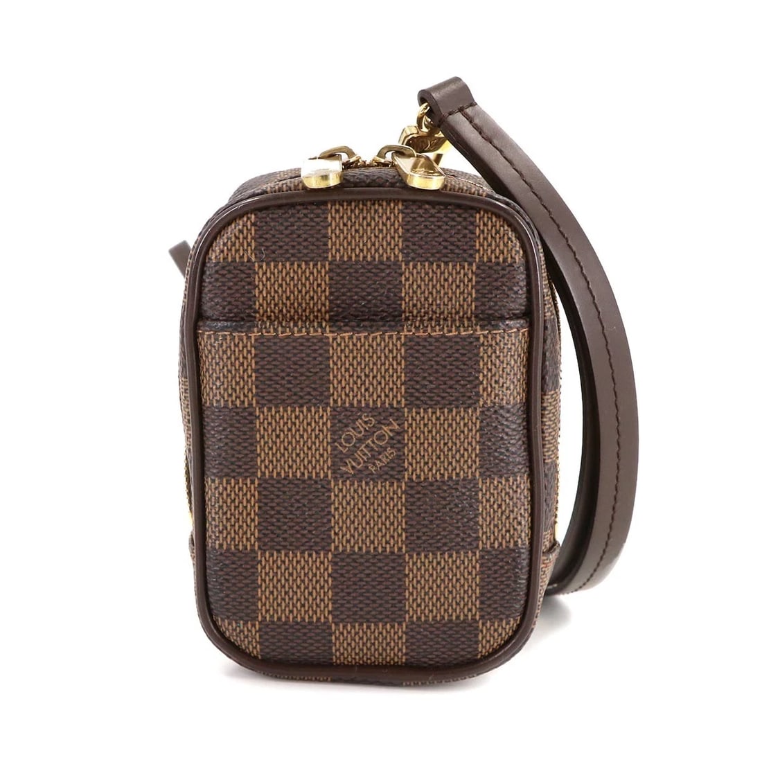 LOUIS VUITTON DAMIER ETUI OKAPI PM POUCH: LOUIS VUITTON Damier Etui Okapi PM Pouch Brand: LOUIS VUITTON Type: Pouch Material: Damier Canvas Color: Ebene Size: W 2.95 inch, H 4.53 inch, D 1.38 inch Accessories: None Accessories Not