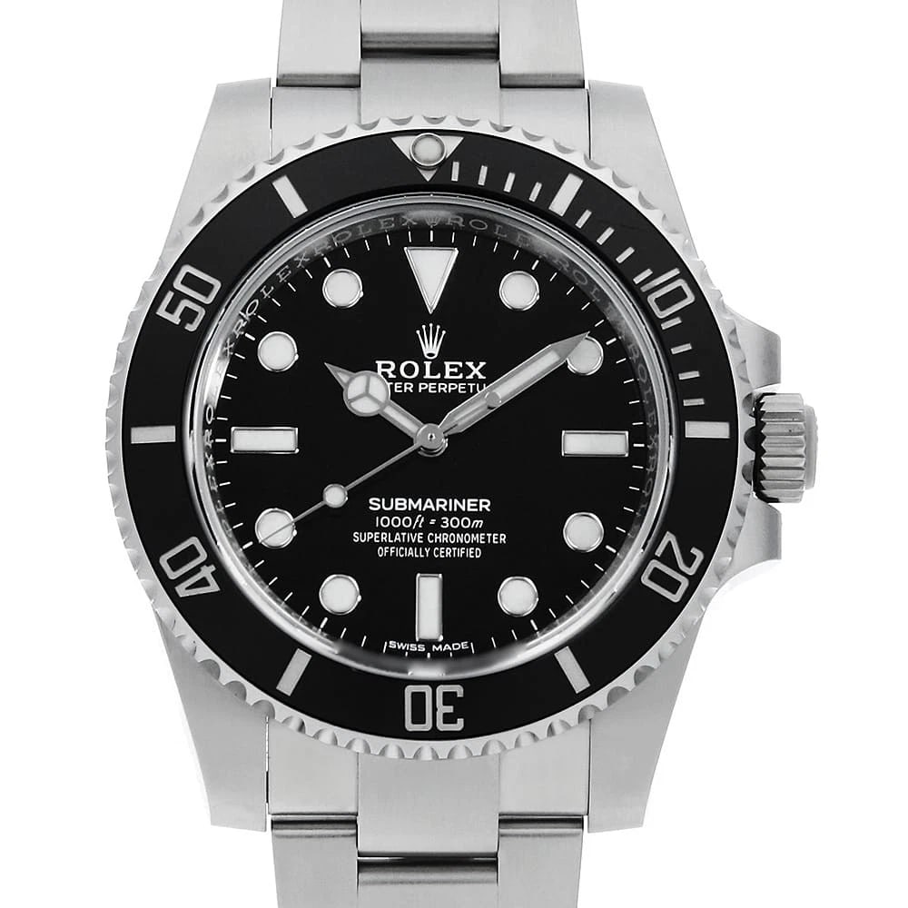 ROLEX SUBMARINER BLACK WATCH: ROLEX SUBMARINER black Watch Brand: ROLEX Type: Wrist watch Material: Band Material Stainless Steel, Case Material Stainless Steel Color: Dial Colour Black Size: Case:W40mm Circumference of Wrist:20.5