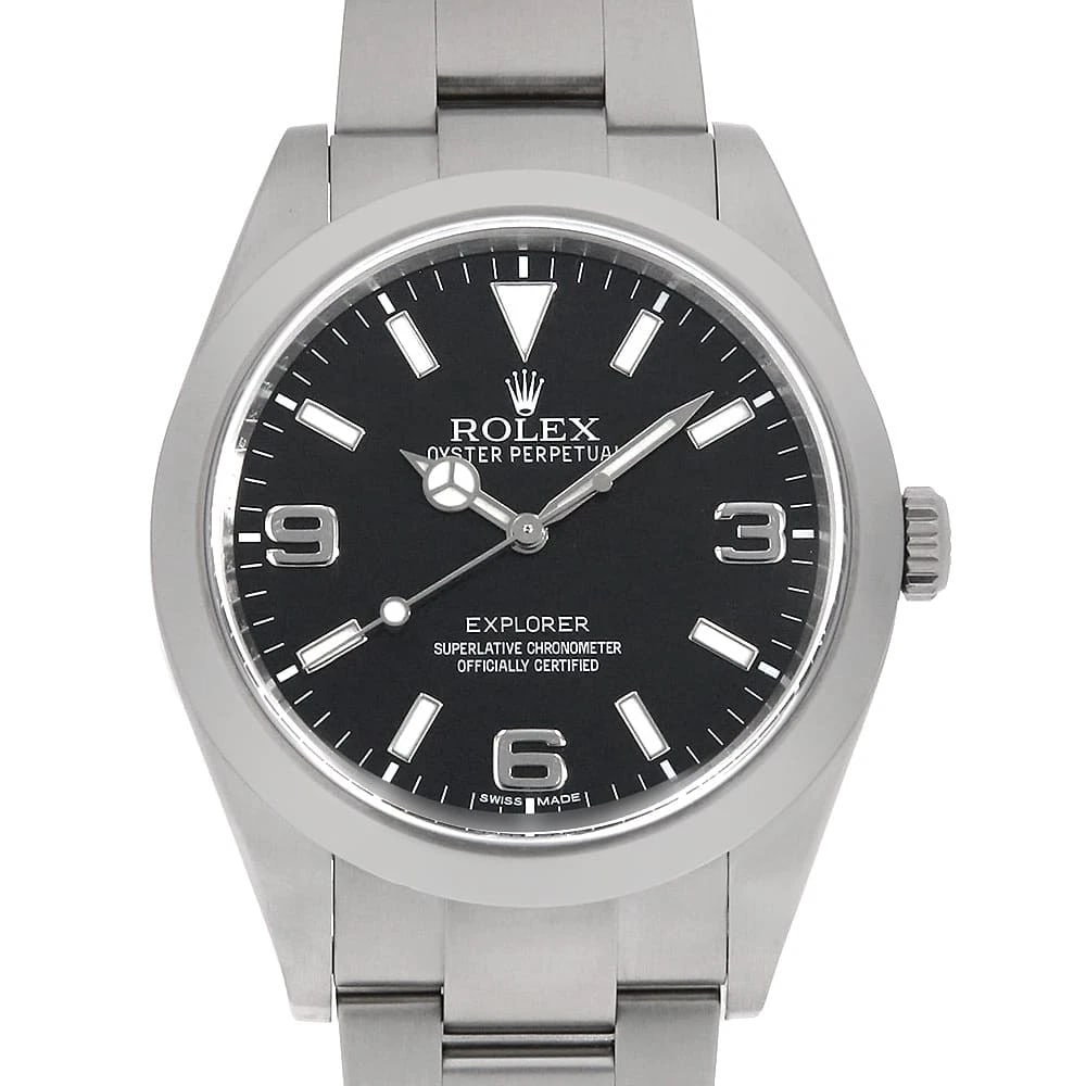 ROLEX EXPLORER EARLY MODEL BLACK WATCH: ROLEX Explorer early model black Watch Brand: ROLEX Type: Wrist watch Material: Band Material Stainless Steel, Case Material Stainless Steel Color: Dial Colour Black Size: Case:W39mm Circumference of 