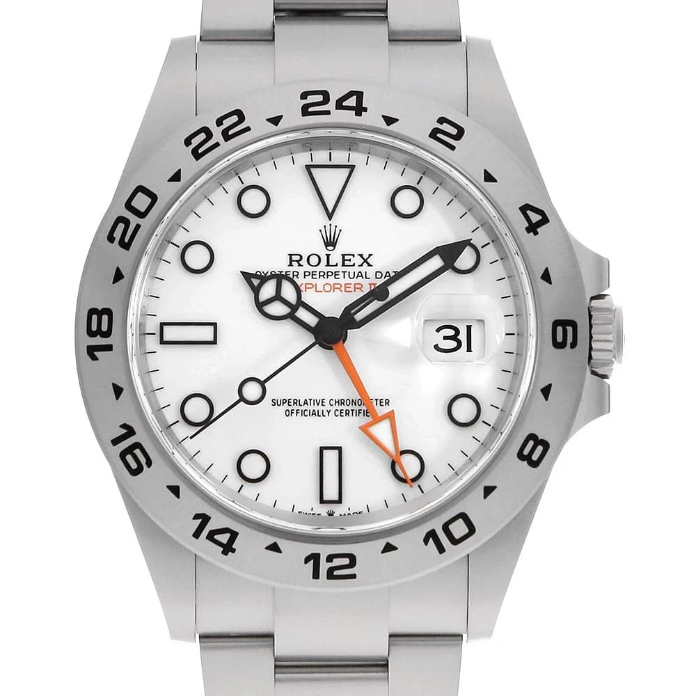 ROLEX EXPLORER WHITE WATCH: ROLEX Explorer white Watch Brand: ROLEX Type: Wrist watch Material: Band Material Stainless Steel, Case Material Stainless Steel Color: Dial Colour White Size: Case:W42mm Circumference of Wrist:19.5cm
