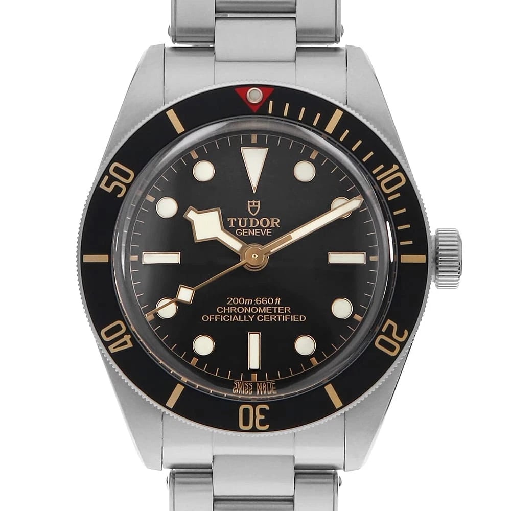 TUDOR BLACK WATCH: TUDOR Black Watch Brand: TUDOR Type: Wrist watch Material: Band Material Stainless Steel, Case Material Stainless Steel Color: Dial Colour Black Size: Case:W39mm Circumference of Wrist:20.5cm