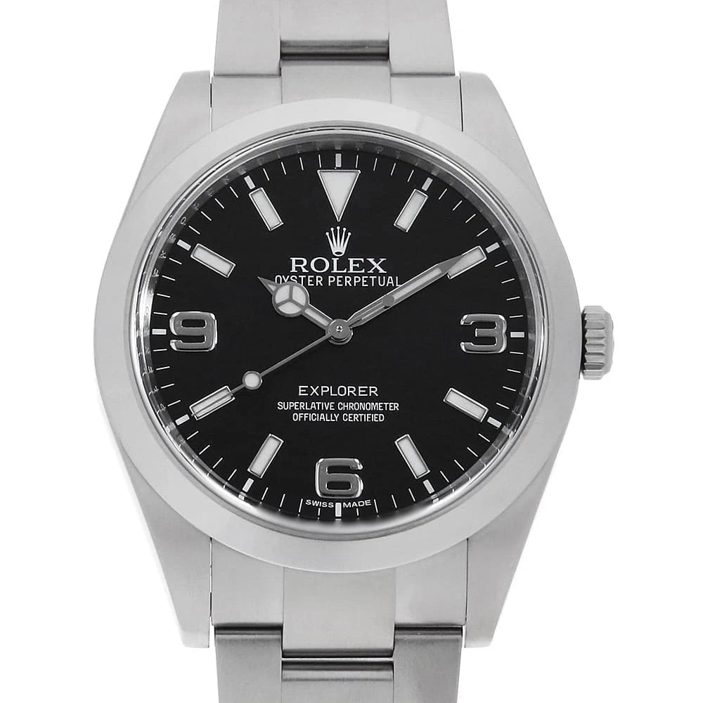 ROLEX EXPLORER EARLY MODEL BLACK WATCH: ROLEX Explorer early model black Watch Brand: ROLEX Type: Wrist watch Material: Band Material Stainless Steel, Case Material Stainless Steel Color: Dial Colour Black Size: Case:W39mm Circumference of