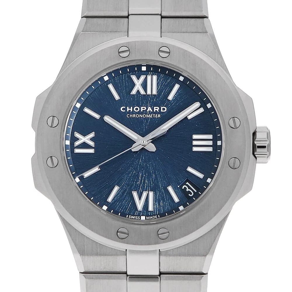 CHOPARD ALPINE EAGLE WATCH: Chopard alpine eagle Watch Brand: Chopard Type: Wrist watch Material: Band Material Stainless Steel, Case Material Stainless Steel Color: Dial Colour Blue Size: Case:W41mm Circumference of Wrist:19cm 
