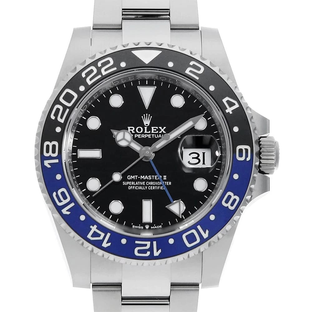 ROLEX GMT MASTER BLACK ROW OYSTER BRACELET WATCH: ROLEX GMT Master black row oyster bracelet Watch Brand: ROLEX Type: Wrist watch Material: Band Material Stainless Steel, Case Material Stainless Steel Color: Dial Colour Black Size: Case:W40mm Circumf