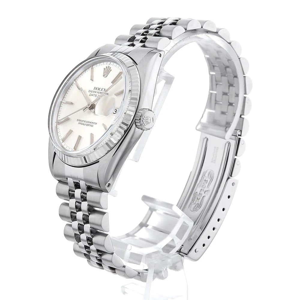 ROLEX DATEJUST SILVER WATCH - 2