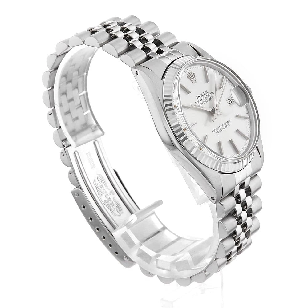 ROLEX DATEJUST SILVER WATCH - 3