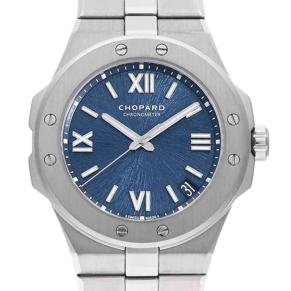 CHOPARD ALPINE EAGLE WATCH: Chopard alpine eagle Watch Brand: Chopard Type: Wrist watch Material: Band Material Stainless Steel, Case Material Stainless Steel Color: Dial Colour Blue Size: Case:W41mm Circumference of Wrist:18cm 