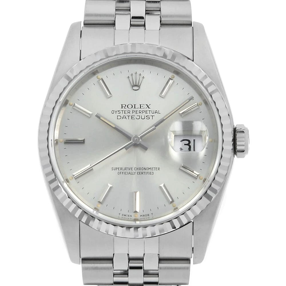 ROLEX DATEJUST SILVER WATCH (1 of 3)