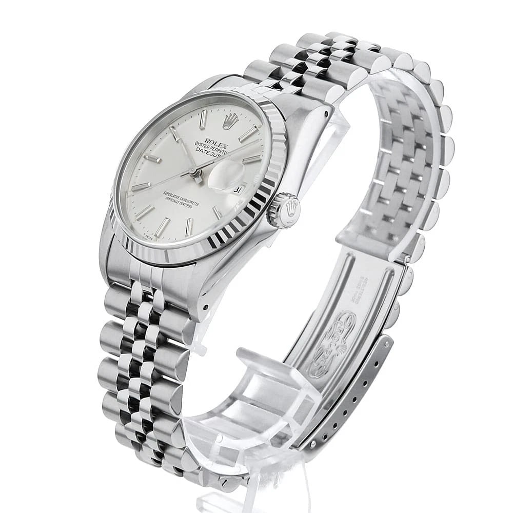 ROLEX DATEJUST SILVER WATCH - 2