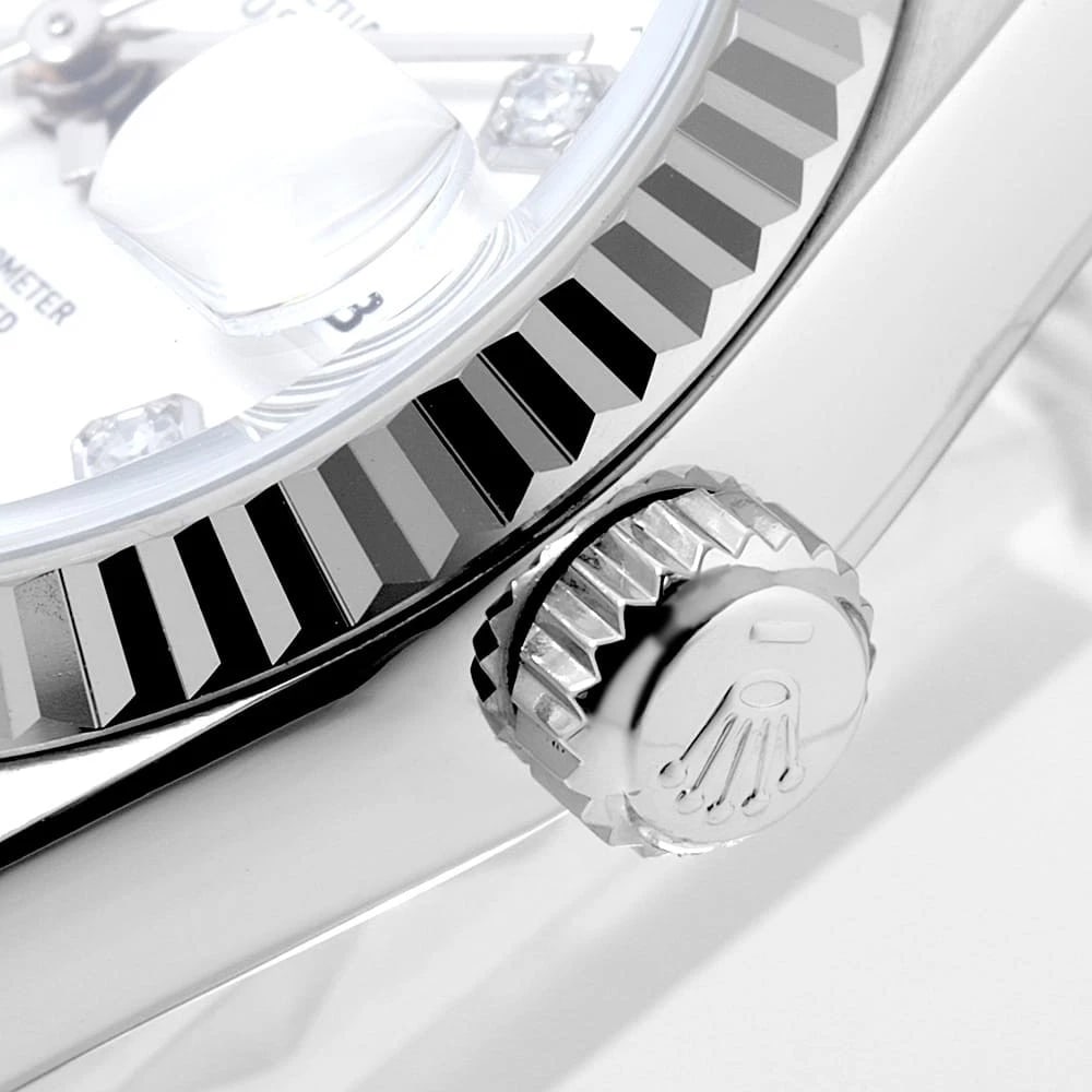 ROLEX DATEJUST DIAMOND SILVER WATCH - 5