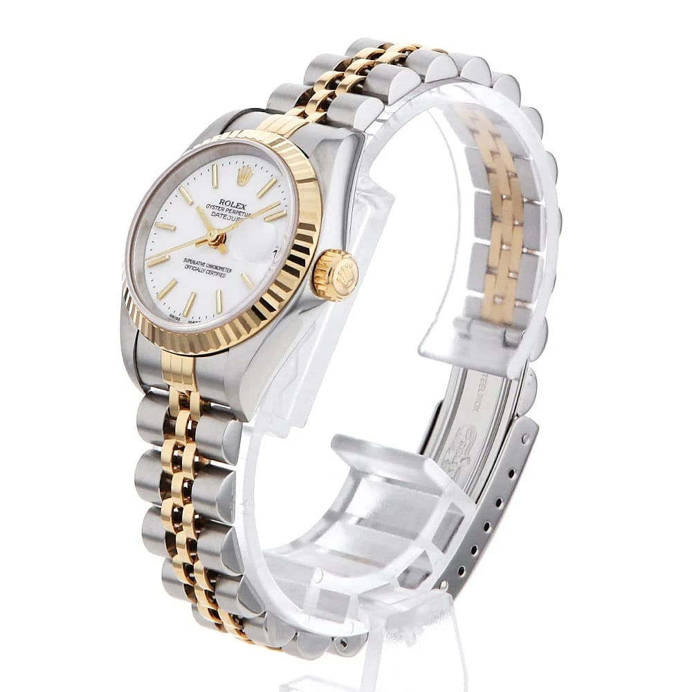 ROLEX DATEJUST WHITE WATCH - 2